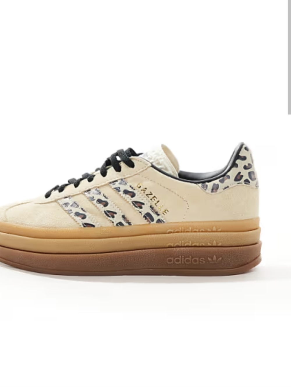 Adidas Gazelle Bold Platform Sneakers In Cream/white/black 8.5 NWT - Picture 3 of 13